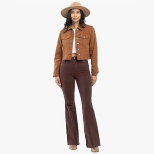 Judy Blue HR Tummy Control Garment Dyed Flare Jeans Espresso Brown 13/31 NEW